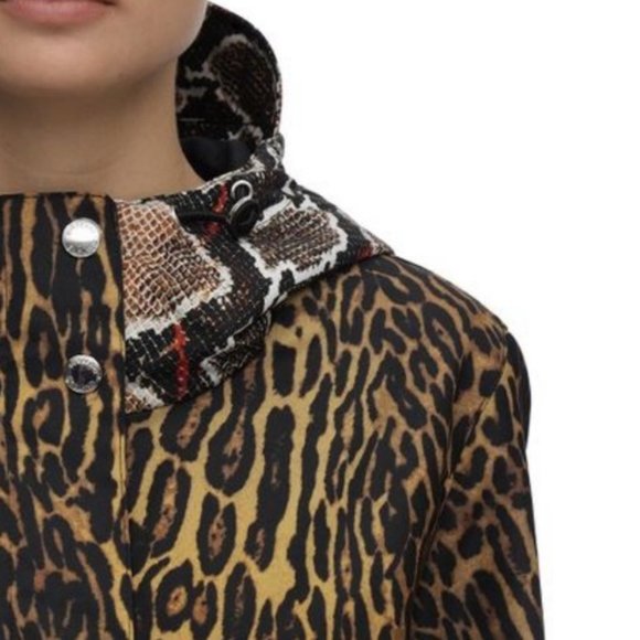 NWT ~ BURBERRY LEOPARD PRINT HOODED RAINCOAT sz 10 - Picture 5 of 15